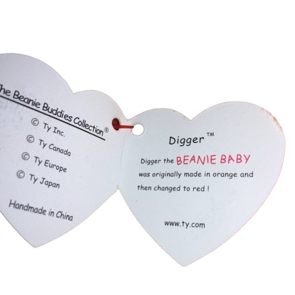 Ty Beanie 14" BUDDY "DIGGER" Orange Crab 5" Arms 4" Legs Stuffed Toy - Picture 4 of 12